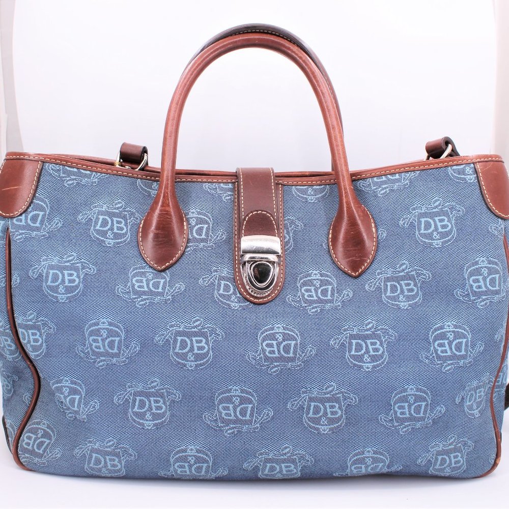 Dooney & Bourke Signature Denim Canva Shoulder Bag